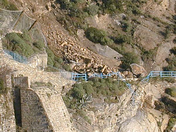 Landslide on the Via Dell'Amore